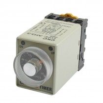 AC 24V 0-60 Seconds Power on AH3-3 Delay Timer Time Relay + Base Socket