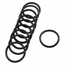 10 Pcs 34mm x 27mm x 3.1mm Black Rubber O Ring Oil Seal Gaskets