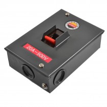 Dark Gray Metal Housing 3P AC 500V 20A ON/OFF Cooker Switch CY2025A