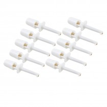 10 Pcs White Electrical Test Multimeter Lead Wire Hook 