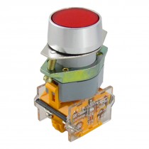 AC 660V 10A Red Sign Ignition Momentary Push Button Switch 1 NO 1 NC LA39-11BN