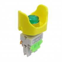 DC 24V Green Light 1NO 1NC Momentary Ingot Shaped Push Button Switch 660V 10A