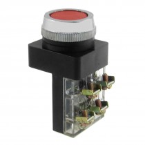 AC 600V 6A Red Sign Ignition Momentary Push Button Switch DPST 1 NO N/O 1 NC N/C