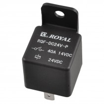 Black Plastic Shell 24V DC SPST Power Relay ROF-DC24V-P Type