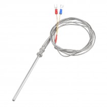 6.4Ft 2 Spade Terminal K Type 0-100C Thermocouple Temperature Sensor Probe