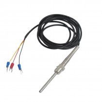 PT100 1/4" Thread Dia 50mm x 5mm Thermocouple Probe 2M Cable