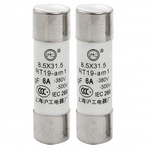 2 x RT19 500V 6A gF Ceramic Fuse Links Fuses 8.5x31.5mm