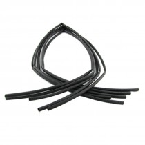 5 Pcs 6mm 15/64" Black Polyolefin Insulation Heat Shrink Tubing 1M