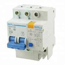DZ47-63 C6 6A 240/415A Rated Current 2 Pole ELCB Earth Leakage Circuit Breaker