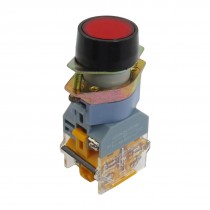 Momentary Red Button 220V LED Light AC 660V 10A 1NO 1NC DPST Pushbutton Switch