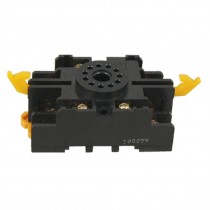 10A 250V AC Round 11 Pin 11PFA Relay Socket Base DIN Rail Mount Locking Arms