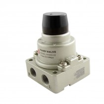 VH 200 02 Pneumatic 4 Port 3 Way 1 4" Hand Rotary Valve
