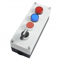 Red Blue Light 3 Position Switch Push Button Station