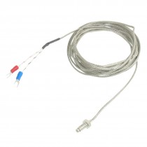 Metal Shield K Type Thermocouple Temperature Sensor Probe 0-400C 3.8M 12.5Ft