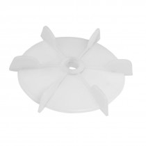 Machine Part Off White Plastic 12mm Inner Dia. Six Impeller Motor Fan Blade
