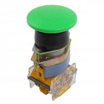 Momentary Green Mushroom Button AC 660V 10A 1NO 1NC DPST Pushbutton Switch