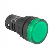 Panel Mount Pilot Signal Green Indicator Lamp AC DC 24V