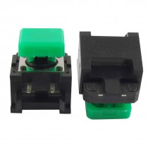 10pcs Momentary Tactile Push Button Switch Right Angle 12 x 12 x 9mm w Green Cap