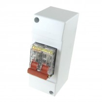 AC 400V 16A 2P Transparent Mini Circuit Breaker MCB with Housing