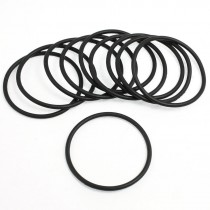 10 Pcs 46mm x 2.4mm Black Silicone O Rings Oil Seals Gaskets