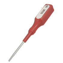 Red Plastic Handle Slotted Screwdriver AC Electroprobe