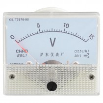 Screw Mounting Plastic Shell AC 15V Analog Pointer Volt Meter Panel