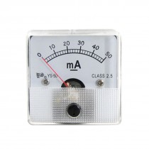 DC 0-50mA Current Measuring Class 2.5 Accuracy Panel Meter