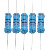 100 x 470 Ohm 3W 1% Five Color Bands Metal Film Resistors