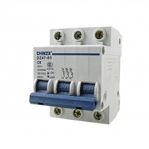 400V 6A 3P 3 Poles DIN Rail Mount Mini Circuit Breaker DZ47-63 C6