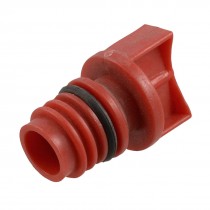 Red Plastic Housing 18mm Male Thread Dia Oil Plugs for Air Compressor