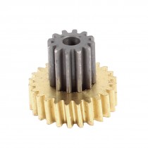 M0.5x24T+12T 2.5mm Diameter Shaft Hole Speed Reduce Gearbox DC Motor Double Gear