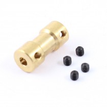 RC Airplane Helicopter 3.17mm to 5mm Brass Joint Motor Shaft Coupling Coupler