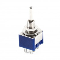 Blue PCB Mounting 6 Terminals ON-OFF-ON Mini Toggle Switch AC 125V 6A