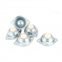 5 Pcs 5.5mm Hole 25mm Diameter Ball Metal Flange Transfer Unit Mounting Bearing