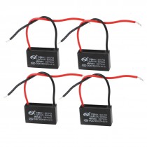 4 Pcs 450VAC 1.2uF 50/60Hz 5% Tolerance Fan Motor Running Capacitor CBB61