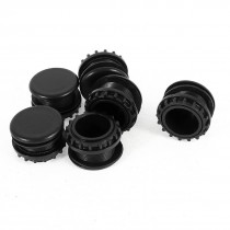 6 Pcs Black Plastic Push Button Switch 22mm Mount Hole Panel Plug Cap