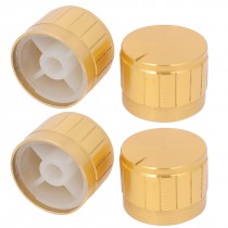 4Pcs 6mm Inner Diameter 23mm Knobs Gold Tone for Potentiometer