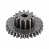 M0.5x25T+M0.6x10T 2.5mm Diameter Rod Hole Speed Reduction Motor Drive Gear Gray