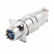 Panel Mounted 12mm Male Thread 6 Pin Aviation Connectors Plugs AC 125V 3A