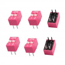 Slide Type Dual Row 4pin Terminals 2 Positions Way DIP Switch 6 Pcs