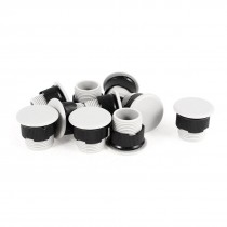 10 Pcs Gray+Black Panel Plug Replacement for 22mm Mount Hole Push Button Switch
