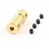 RC Airplane 3.17mm to 2mm Brass Joint Motor Shaft Coupling Coupler Connector