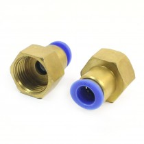 2Pcs 10mm Tube 1/2NPT Female Thread Dia Pneumatic Quick Fitting Coupler