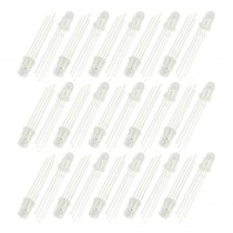 30Pcs 3 Pin Common Cathode Red Green Blue LED Light Emitting Diode DC2.2-3.0V