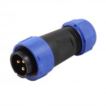 AC 500V 30A 3P Pins Male Plug Waterproof IP68 Cable Gland Aviation Connector