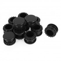 12 Pcs Black Plastic Push Button Switch 22mm Mount Hole Panel Plug Cap