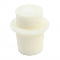 21mm-25mm 14mm Hole Dia Conical Flask Silicone Stopper Plug Beige