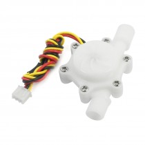 G1/4 Straight Type White Hall Effect Water Flow Sensor 0.25-3.5L/min