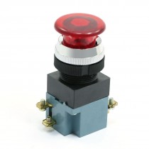 NO NC 4 Pin Red Mushroom Momentary Pushbutton Switch Ui 380V Ith 5A