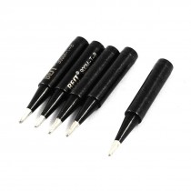 Black Metal 1.5mm Point Diameter Soldering Solder Iron Tip 5pcs